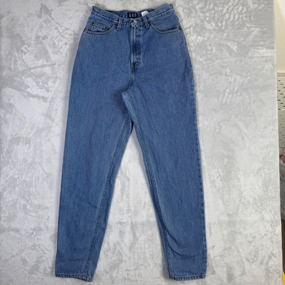 Gap Jeans Made in USA Women 8-Long Blue Vintage High Rise Tapered Leg